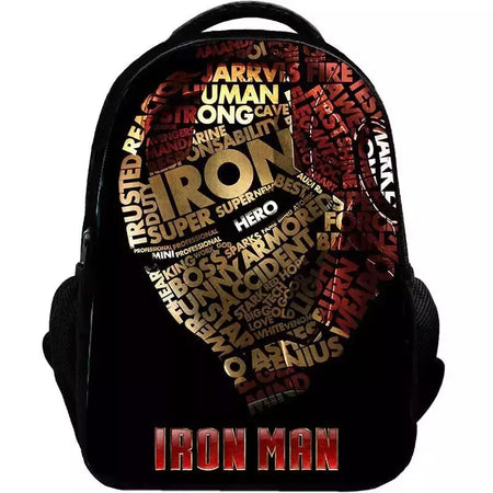 Bolsa Escolar Marvel Super Heroes para Crianças, Mochilas Homem de Ferro, Mochila 3D Anime, Bolsa de Viagem Infantil, Meninos, Escola Primária, Novo
