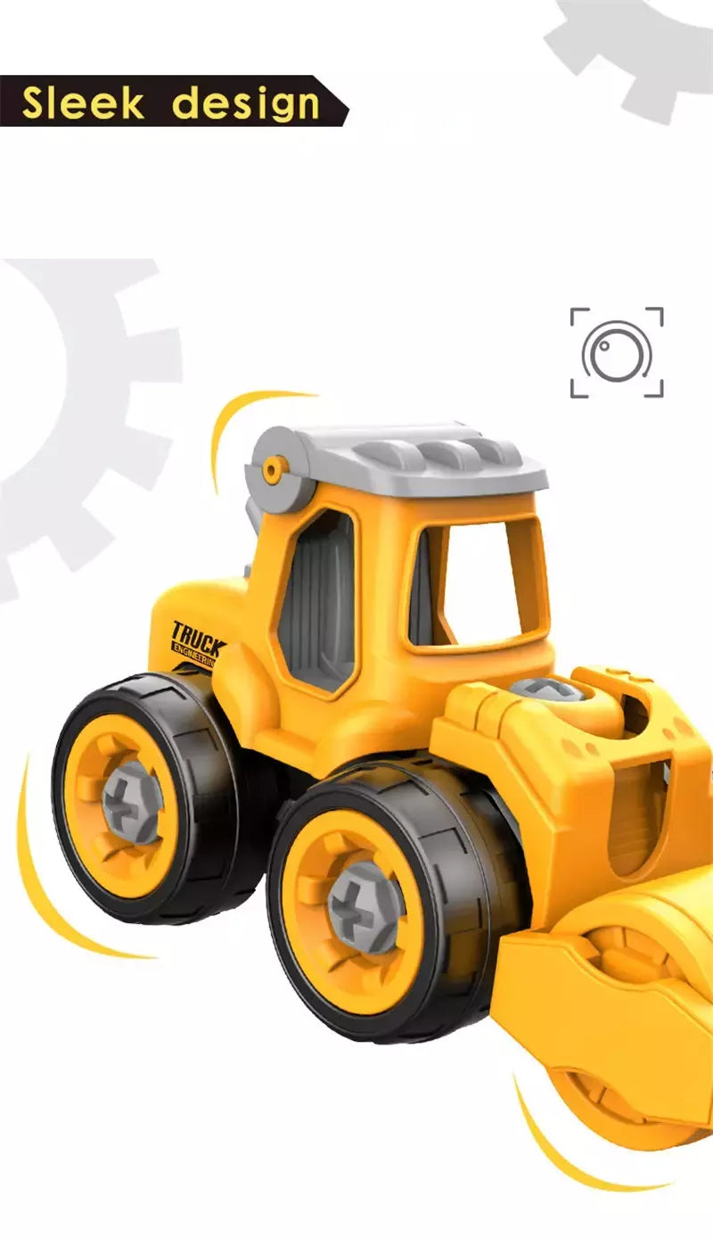 Porca Desmontagem Carregando Descarga Engenharia Caminhão Escavadeira Bulldozer Montessori Educação Brinquedo Criança Parafuso Criativo Ferramenta Carro