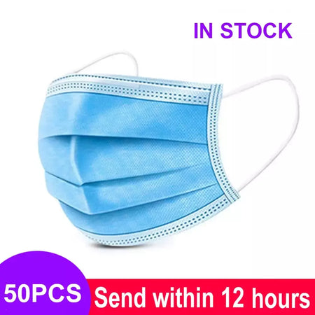 Entrega rápida mascarillas máscara descartável não tecido meltblown pano 3 camadas máscara de filtro boca máscara facial máscara respirável