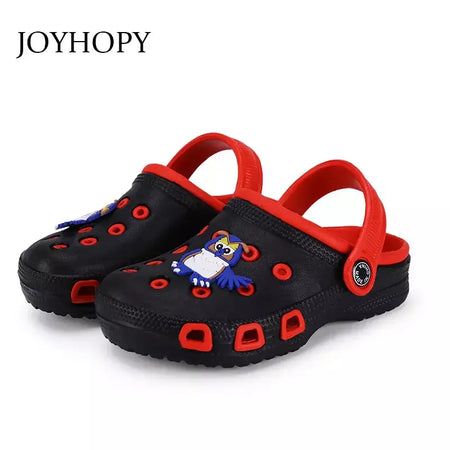 EUR24-35 crianças mules tamancos crianças verão jardim bonito desenhos animados sapatos menina menino sapatos de praia doce cor buraco sapatos de bebê sandálias