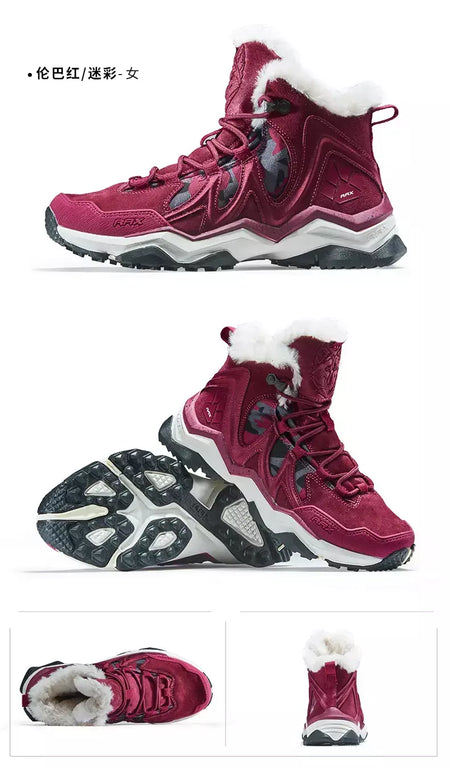 Rax à prova dwaterproof água caminhadas sapatos homens inverno ao ar livre tênis para homens botas de neve de pelúcia montanha botas de neve turismo ao ar livre sapato de corrida