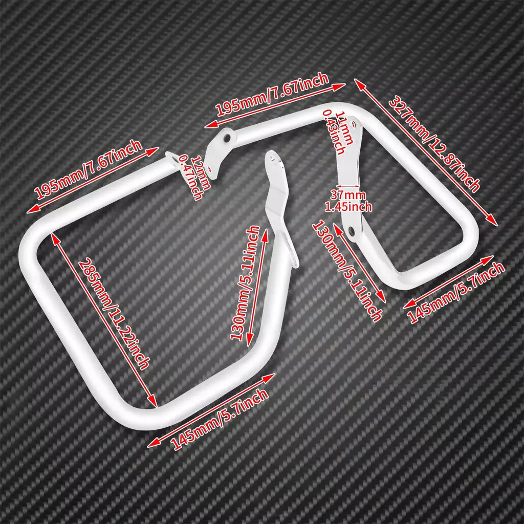 Protetor cromado para alforje traseiro de motocicleta, barra de colisão para harley softail Heritage Classic Springer FLST FXSTB padrão FXSTS
