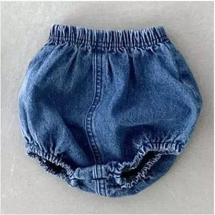 Adorável bebê meninos shorts verão casual denim calças curtas para a criança meninas bolsos design roupas crianças calças jeans 0-24m