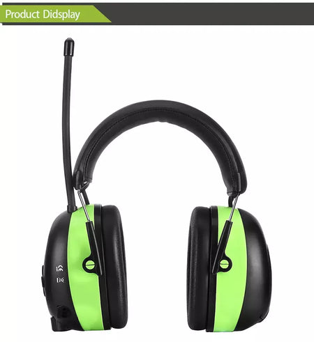 Proteção auditiva fones de ouvido bluetooth protetores de ouvido eletrônicos rádio am/fm 5.0 para corte segurança protetores de ouvido 2000mah bateria de lítio