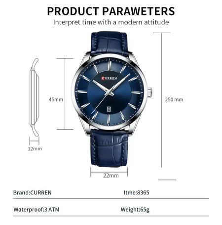 Curren novos relógios de quartzo para homens pulseira de couro masculino relógios de pulso topo marca de luxo relógio masculino de negócios reloj hombres