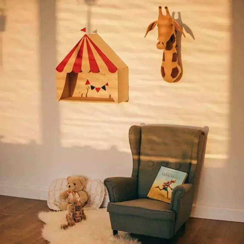 3D Animal Wall Mount for Children, Stuffed Toys for Kids, Nursery Wall, Home Decor Acessórios, Presentes de aniversário, Zebra, Elefante, Girafa