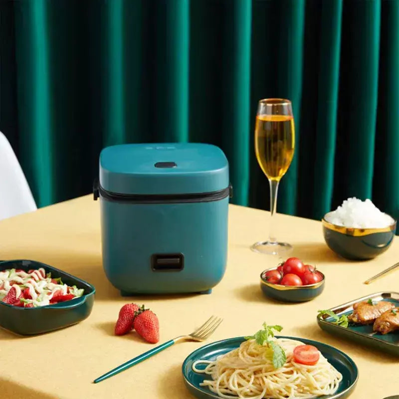Mini panela de arroz automática, cozinha doméstica, máquina de cozinhar elétrica, 1-2 pessoas, aquecedor de alimentos, vaporizador, 1,2l, panela de arroz pequena