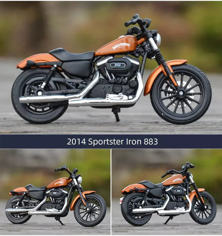 Maisto 1:18 Harley Davidson 2022 Sportster Iron 883 Veículos fundidos colecionáveis Hobbies Modelo de motocicleta Brinquedos