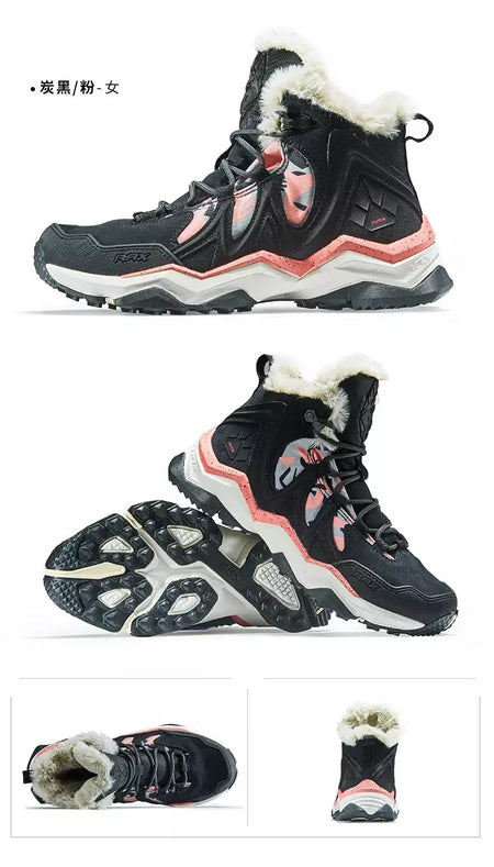 Rax à prova dwaterproof água caminhadas sapatos homens inverno ao ar livre tênis para homens botas de neve de pelúcia montanha botas de neve turismo ao ar livre sapato de corrida