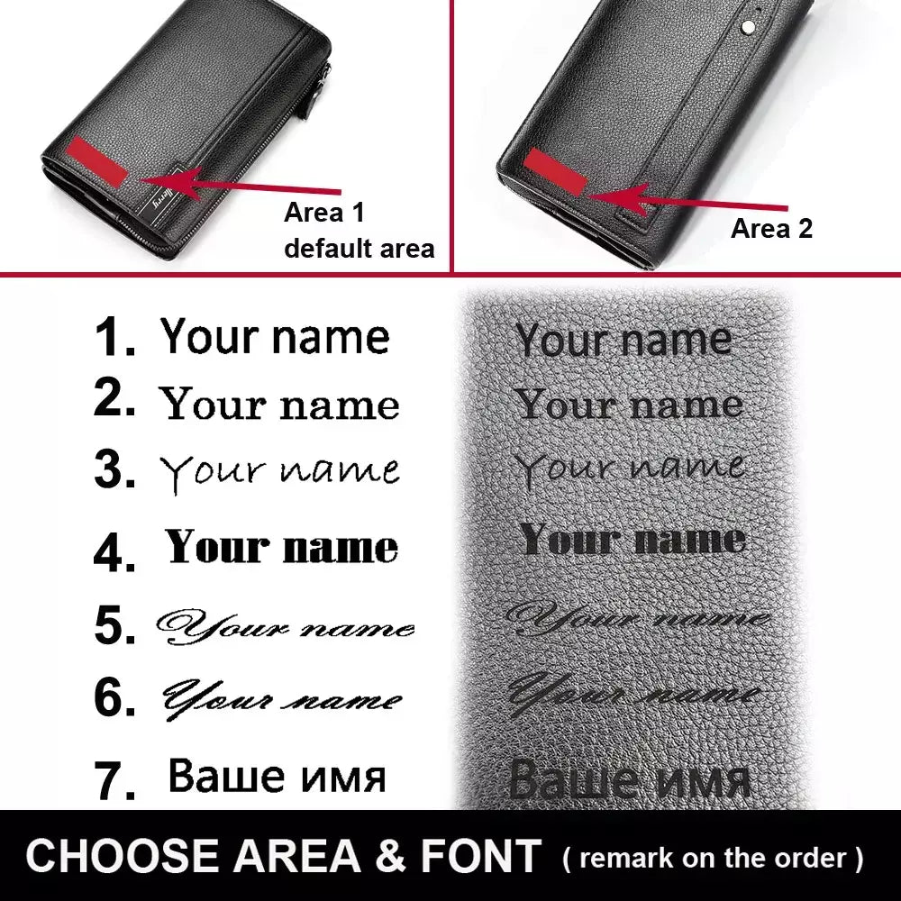 Baellery homens bolsa de embreagem grande capacidade carteiras de bolso do telefone celular passcard bolso de alta qualidade multifuncional carteira para homem