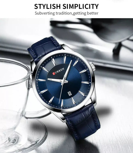 Curren novos relógios de quartzo para homens pulseira de couro masculino relógios de pulso topo marca de luxo relógio masculino de negócios reloj hombres