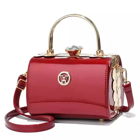Bolsa De Noiva De Couro Brilhante para Senhoras, Pequena Bolsa De Ombro Quadrada, Saco Do Mensageiro, de Alta Qualidade, Marca De Moda, Designer, Novo