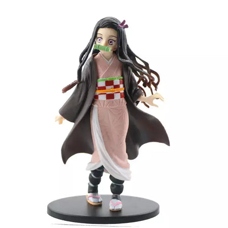 Anime 6 pçs demônio assassino figura 7cm kimetsu não yaiba figura q posket kamado tanjirou kamado nezuko agatsuma figura brinquedos