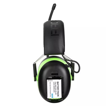 Proteção auditiva fones de ouvido bluetooth protetores de ouvido eletrônicos rádio am/fm 5.0 para corte segurança protetores de ouvido 2000mah bateria de lítio