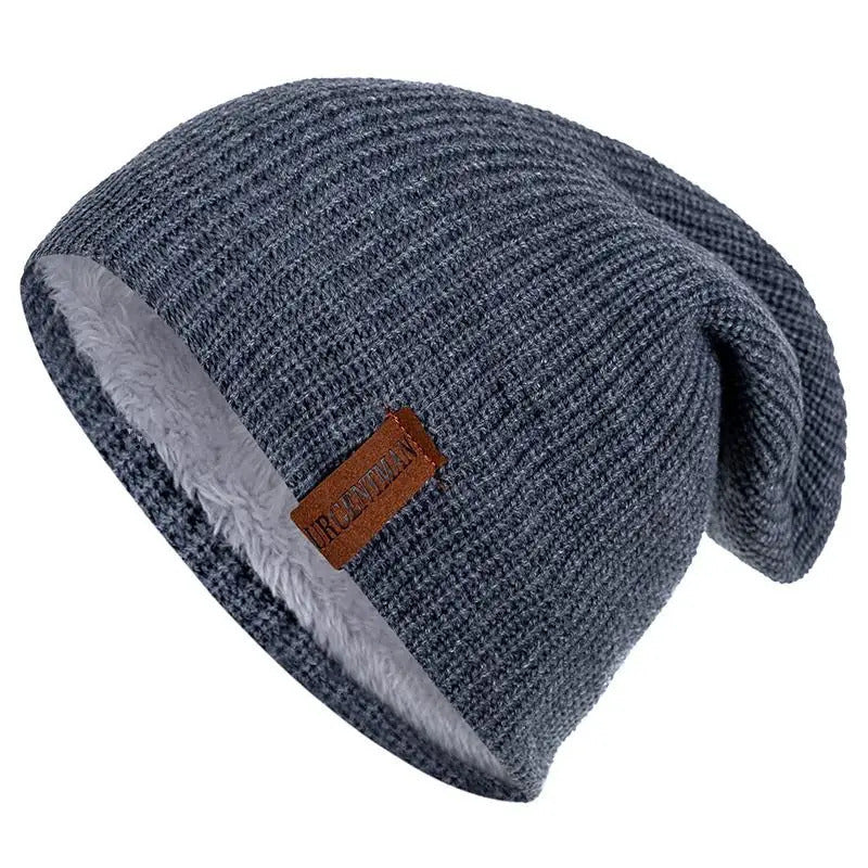 Chapéu clássico de inverno tricotado URGENTMAN Label Casual boné para mulheres homens manter quente adicionar forro de pele chapéu de inverno fashion sólido gorro chapéu 16 cores boné de esqui