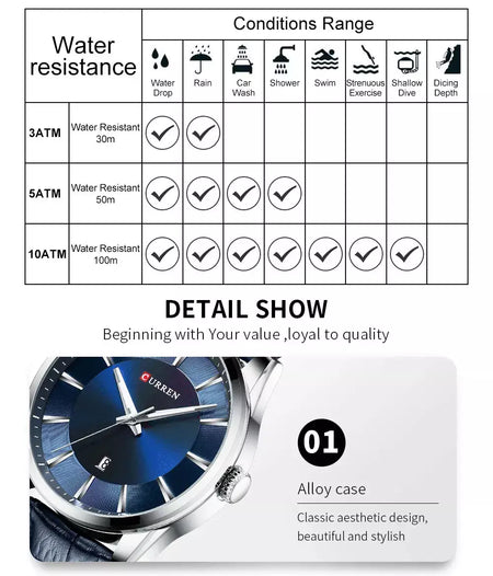 Curren novos relógios de quartzo para homens pulseira de couro masculino relógios de pulso topo marca de luxo relógio masculino de negócios reloj hombres