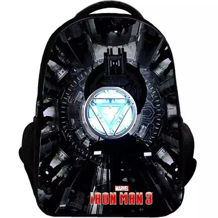 Bolsa Escolar Marvel Super Heroes para Crianças, Mochilas Homem de Ferro, Mochila 3D Anime, Bolsa de Viagem Infantil, Meninos, Escola Primária, Novo