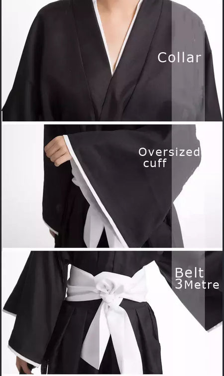 Bleach Kuchiki Rukia Cosplay Trajes Kurosaki Ichigo Die Pa Soul Society Shinigami Kimono Roupa Completa Mil Anos Guerra Sanguínea