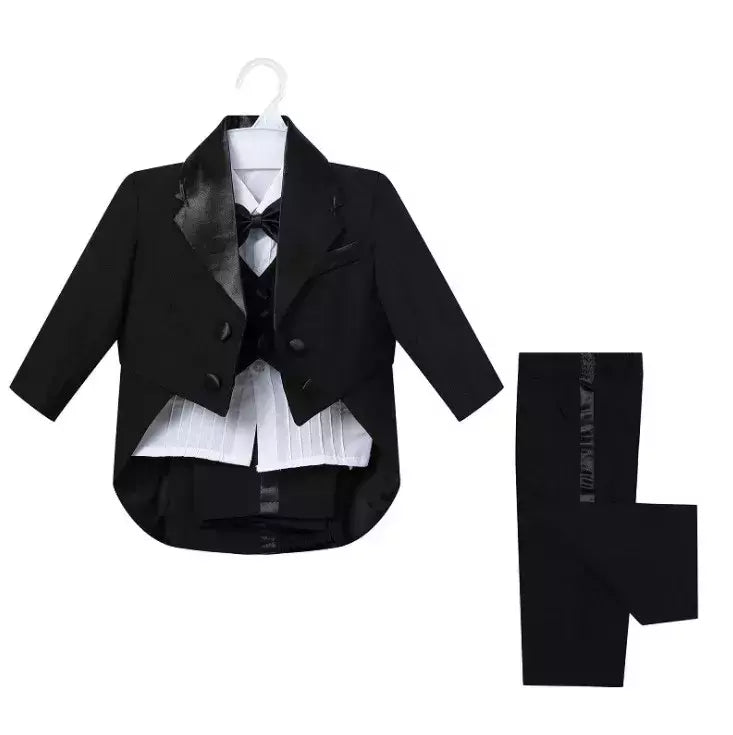 Conjunto de terno bebê menino clássico, conjunto com 5 peças 3345, roupa para festa de casamento, bebê menino