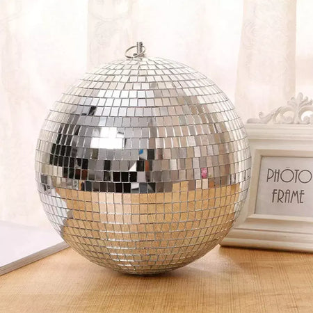 Bola de espelho de discoteca para festa, bola brilhante, luz de palco, bola de vidro rotativa, retrô, reflexiva, ktv, dj, luzes, decoração de natal para casa 2024