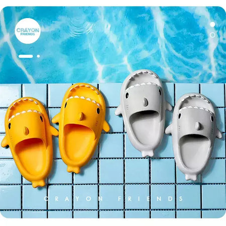 Crianças chinelos dos desenhos animados sandálias de tubarão verão meninos meninas bebê crianças sapatos sola macia antiderrapante