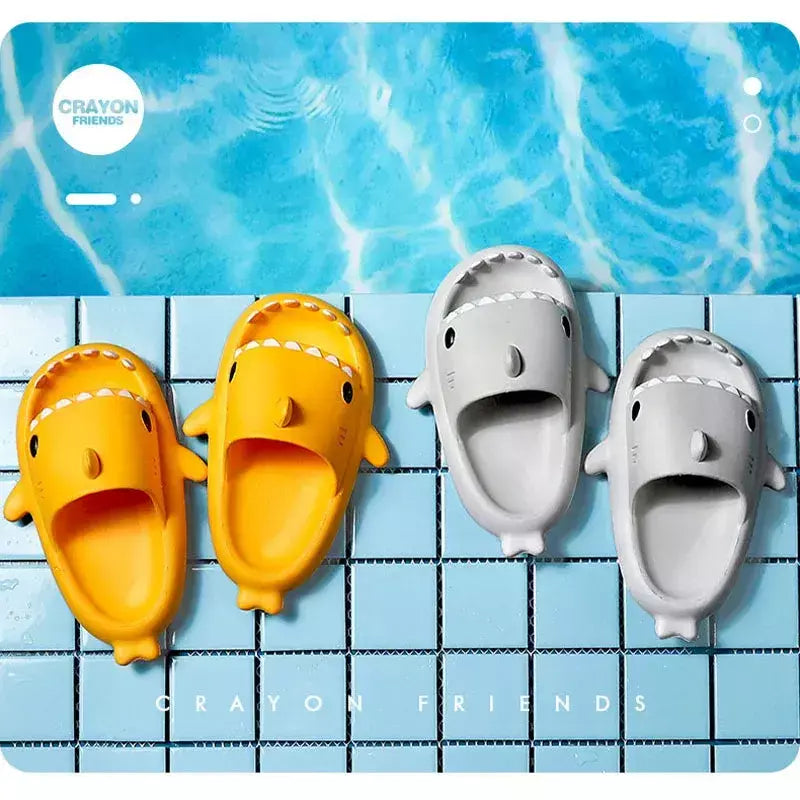 Crianças chinelos dos desenhos animados sandálias de tubarão verão meninos meninas bebê crianças sapatos sola macia antiderrapante