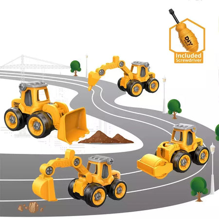 Porca Desmontagem Carregando Descarga Engenharia Caminhão Escavadeira Bulldozer Montessori Educação Brinquedo Criança Parafuso Criativo Ferramenta Carro