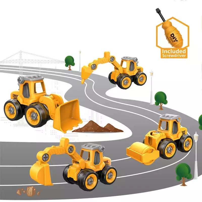Porca Desmontagem Carregando Descarga Engenharia Caminhão Escavadeira Bulldozer Montessori Educação Brinquedo Criança Parafuso Criativo Ferramenta Carro