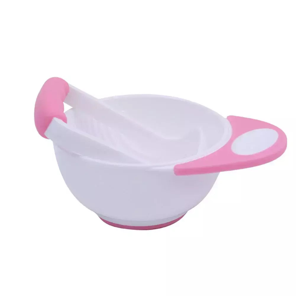 Tigela de alimentação para crianças, conjunto de moagem para alimentos, moedor e utensílios de mesa, processador de segurança para alimentos