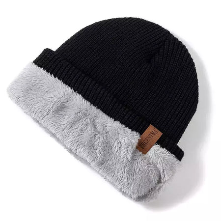 Chapéu clássico de inverno tricotado URGENTMAN Label Casual boné para mulheres homens manter quente adicionar forro de pele chapéu de inverno fashion sólido gorro chapéu 16 cores boné de esqui