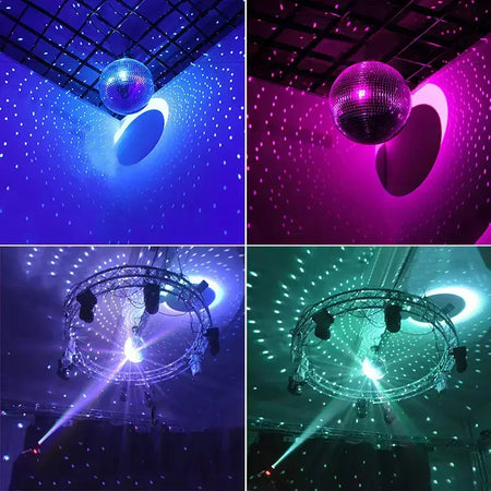 Bola de espelho de discoteca para festa, bola brilhante, luz de palco, bola de vidro rotativa, retrô, reflexiva, ktv, dj, luzes, decoração de natal para casa 2024