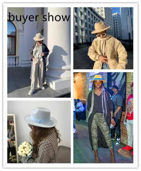 chapeu feminino chapeu chapeu masculino gorro Chapéu fedora mulheres fita banda homens chapéus de aba larga igreja casamento clássico bege branco chapéu do inverno das mulheres dos homens 2021 new gorras hombre