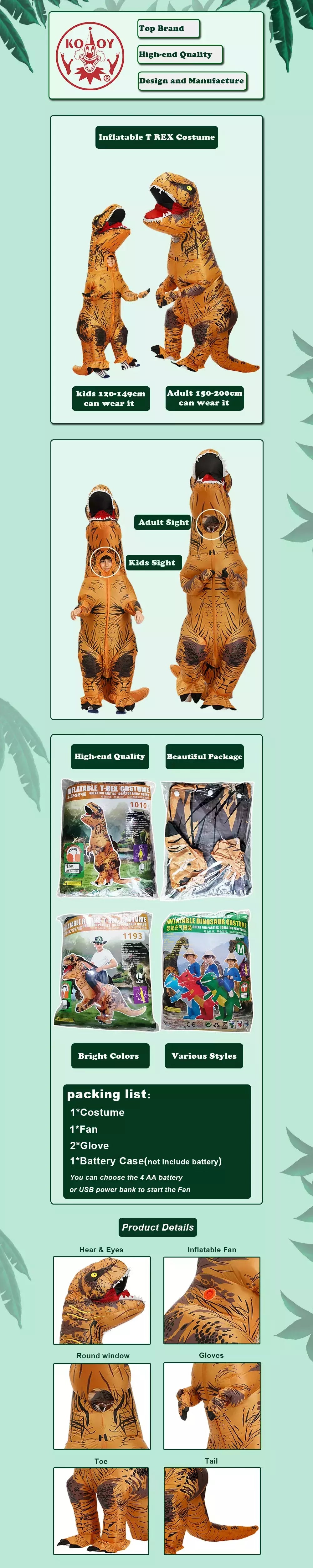 Adulto crianças t-rex dinossauro trajes infláveis purim halloween natal mascote anime festa cosplay traje vestido ternos extravagantes