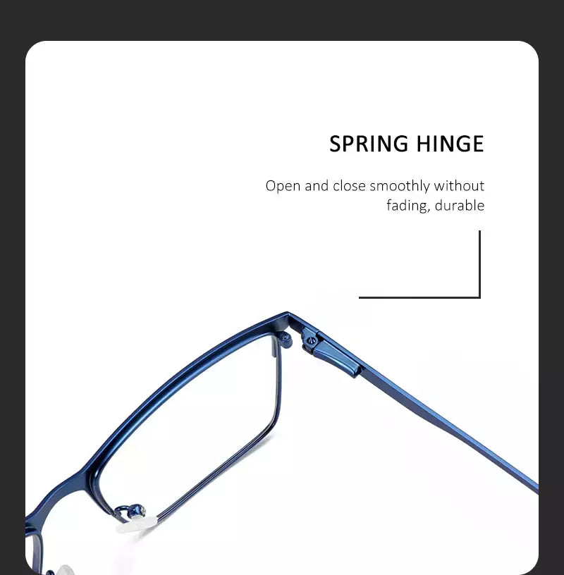 ZENOTTIC 2024 Liga dos homens Titanium Ótico Eyeglass Frame Moda Homens Quadrados Óculos Ultra Light Metal Clássico Sobre o balcão Óculos BT2108