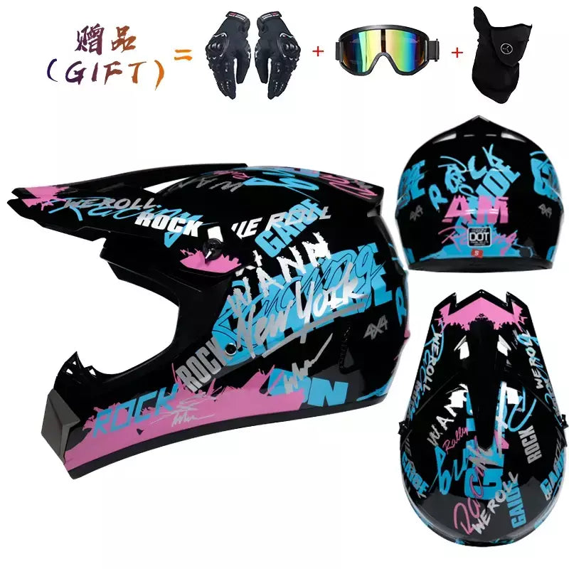 Capacete de segurança para motocross, casco para motocross, bicicleta, downhill, atv, cross, criança, motocicleta, dot abs, 1kg, unissex