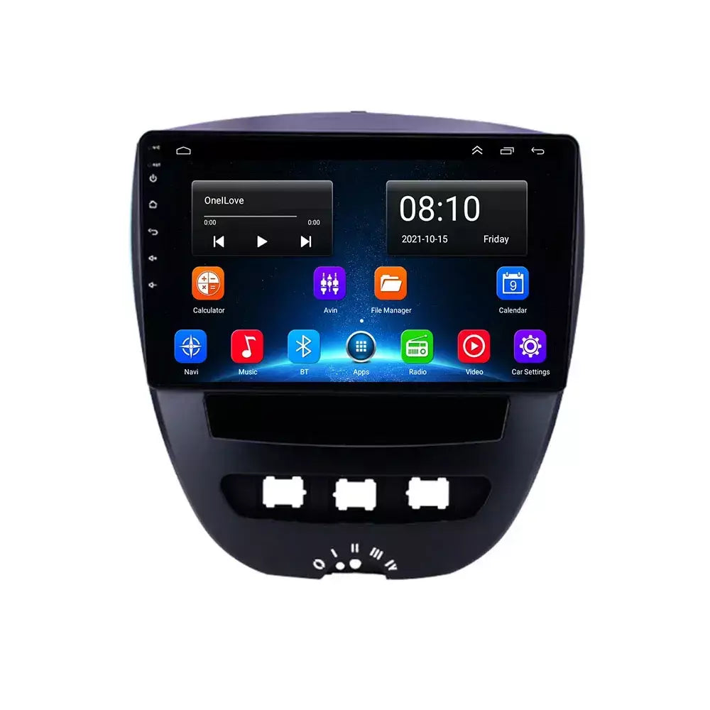 Android 10 2 din reprodutor multimídia do carro para peugeot 107 toyota aygo citroen c1 2005-2014 unidade principal estéreo navegação gps bt wifi