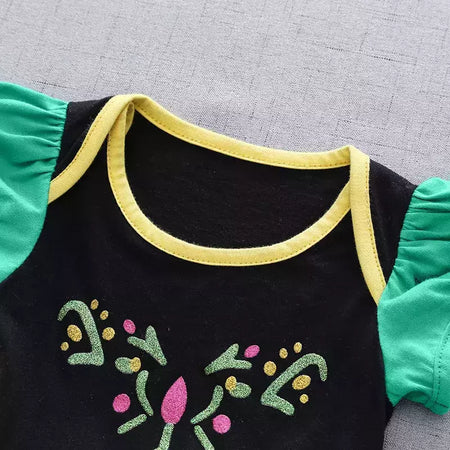 Baby Romper TUTU Vestido Com Headband Infantil Baby Princess Girl Roupas Tamanho 3-18M Cute Design Baby Dress Party Trajes