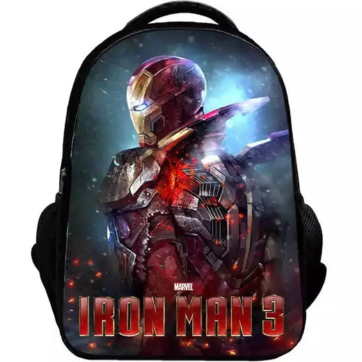 Bolsa Escolar Marvel Super Heroes para Crianças, Mochilas Homem de Ferro, Mochila 3D Anime, Bolsa de Viagem Infantil, Meninos, Escola Primária, Novo