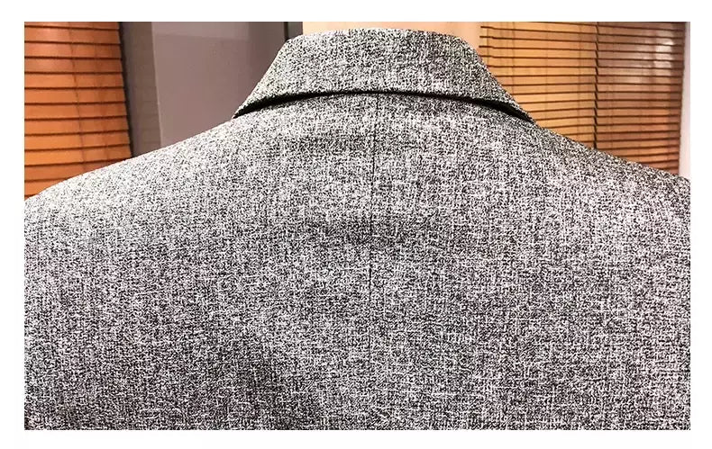 Terno casual blazer masculino, jaqueta formal, design popular, vestido, casacos de negócios, plus size, S-4XL, 2023
