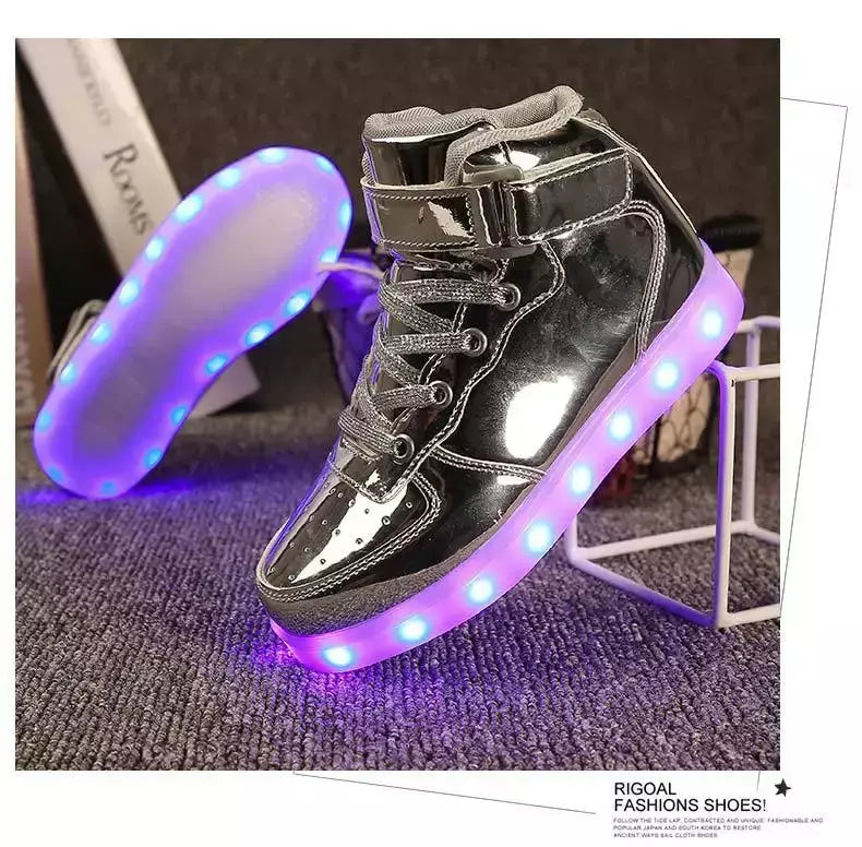 Tamanho 25-46 led sapatos com luzes brilhantes led chinelos para crianças & adulto feminino tenis para crianças meninos meninas sapatilhas luminosas