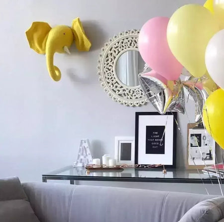 3D Animal Wall Mount for Children, Stuffed Toys for Kids, Nursery Wall, Home Decor Acessórios, Presentes de aniversário, Zebra, Elefante, Girafa