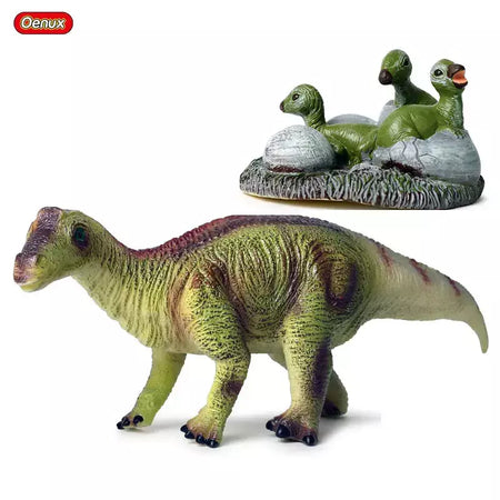 Oenux novo jurássico macio pvc dinossauro modelo figuras de ação brinquedo maiasaura dinossauro mundo parque filhote animal brinquedo educativo presente do miúdo