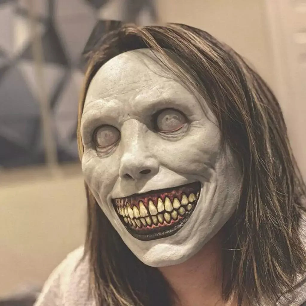 Assustador máscara de halloween demônios sorridentes máscaras faciais de terror o mal cosplay adereços festa masquerade máscara de halloween acessório de roupas
