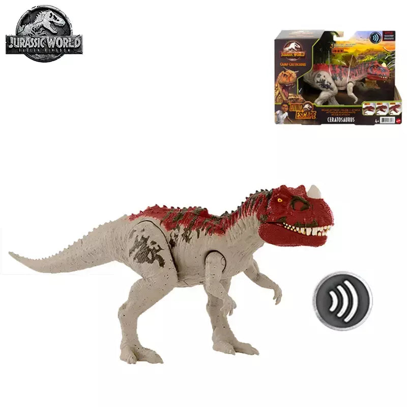 Original jurássico mundo dinossauros anime figura de ação indominus rex tyrannosaurus criança menino brinquedos para crianças presente aniversário mattel