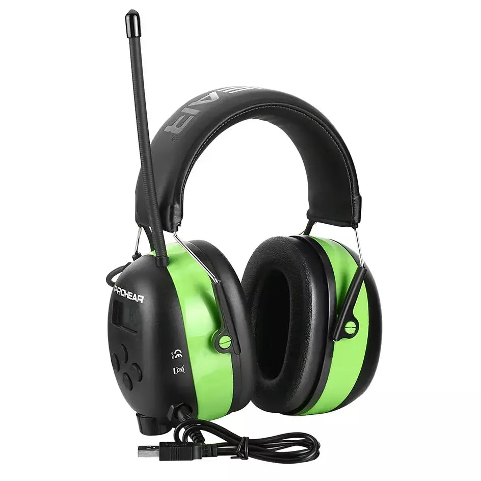 Proteção auditiva fones de ouvido bluetooth protetores de ouvido eletrônicos rádio am/fm 5.0 para corte segurança protetores de ouvido 2000mah bateria de lítio