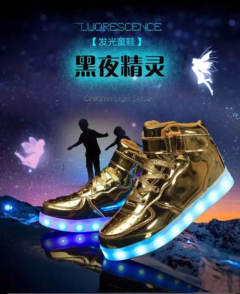 Tamanho 25-46 led sapatos com luzes brilhantes led chinelos para crianças & adulto feminino tenis para crianças meninos meninas sapatilhas luminosas