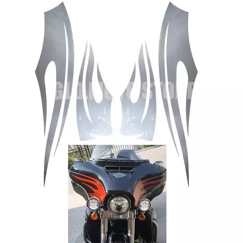 Decalques De Chama Carenagem Vinis Adesivos Para Harley Touring Street Glide Electra Glide Modelos Ultra Classic Trike