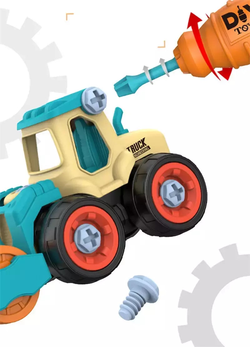 Porca Desmontagem Carregando Descarga Engenharia Caminhão Escavadeira Bulldozer Montessori Educação Brinquedo Criança Parafuso Criativo Ferramenta Carro