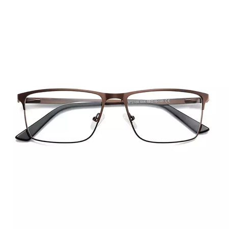 ZENOTTIC 2024 Liga dos homens Titanium Ótico Eyeglass Frame Moda Homens Quadrados Óculos Ultra Light Metal Clássico Sobre o balcão Óculos BT2108