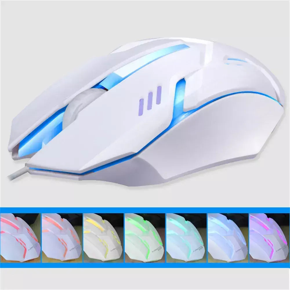 E-sports usb com fio mouse colorido led mouse para jogos 5000 dpi com fio mouse óptico com fio gamer mouse para desktop computador portátil